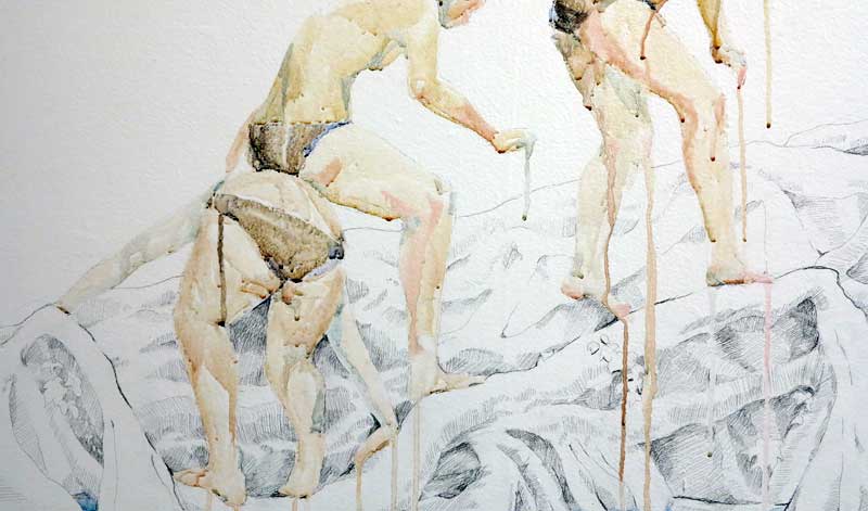 'Covering our Tracks,' Site Specific Drawing, 2013