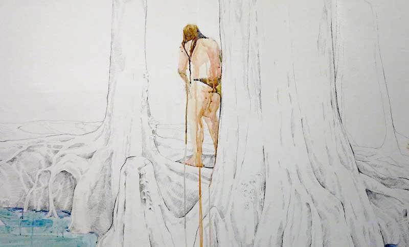 'Covering our Tracks,' Site Specific Drawing, 2013